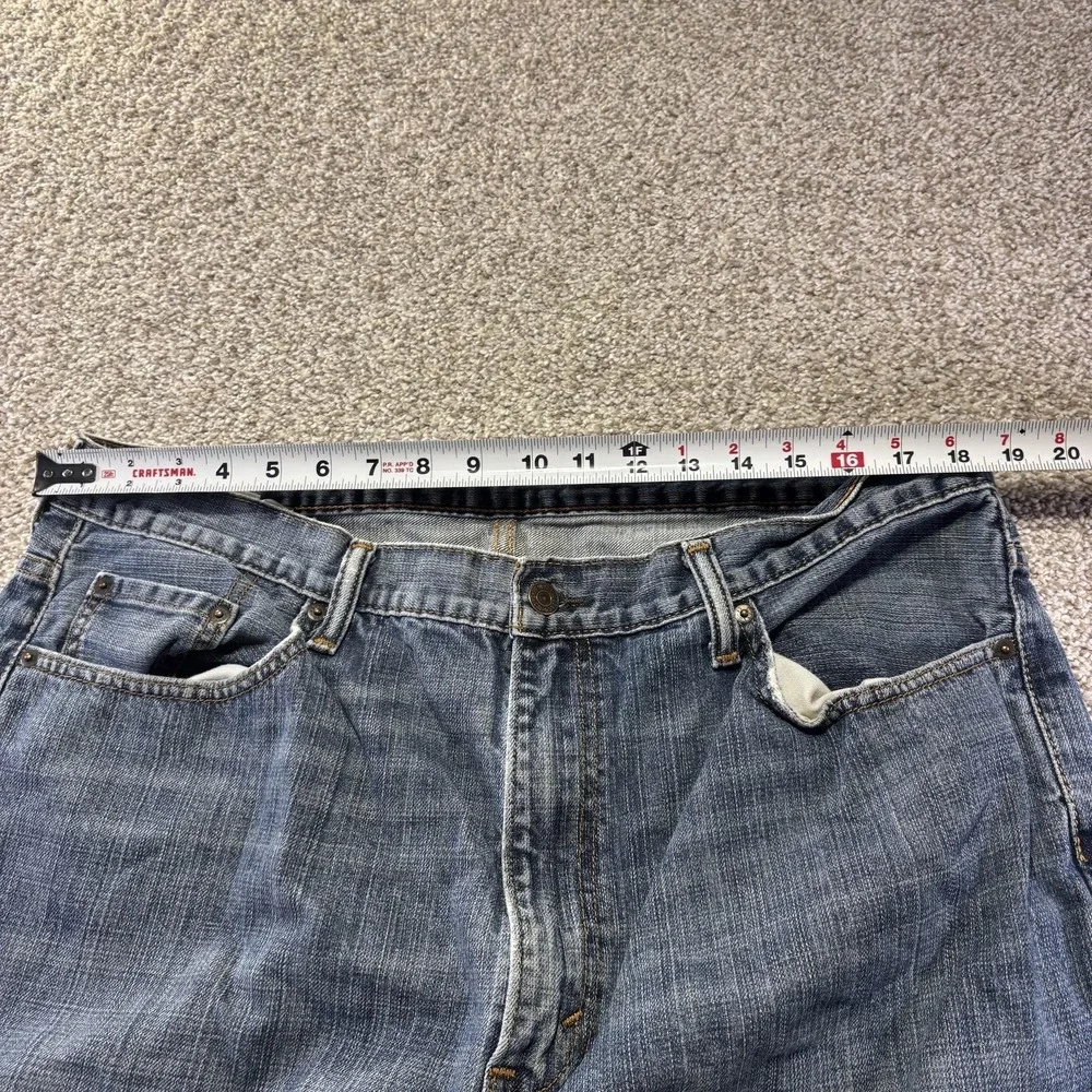 Levis 550‎ Jeans Mens 40x32 Blue Medium Wash Relaxed Straight Denim Distressed